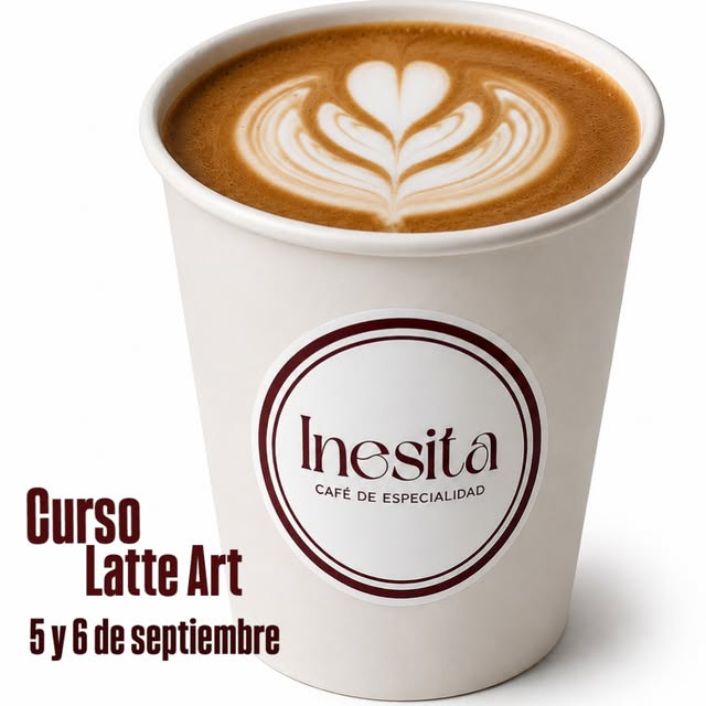 Anuncio del curso de latte art de Inesita